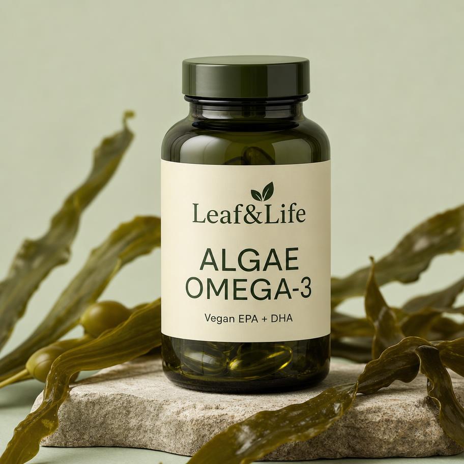 Algae Omega-3 — Vegan EPA + DHA grown from marine algae, never fish.