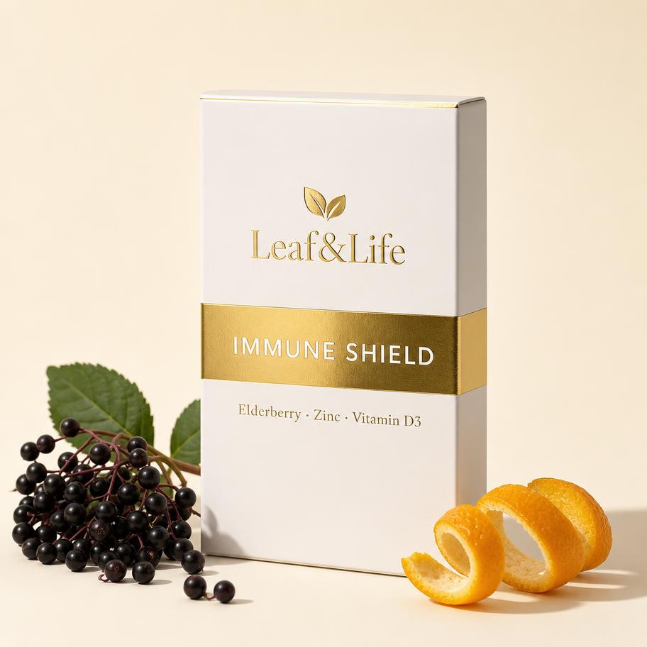 Immune Shield — Elderberry, zinc and D3 in a daily winter sachet.