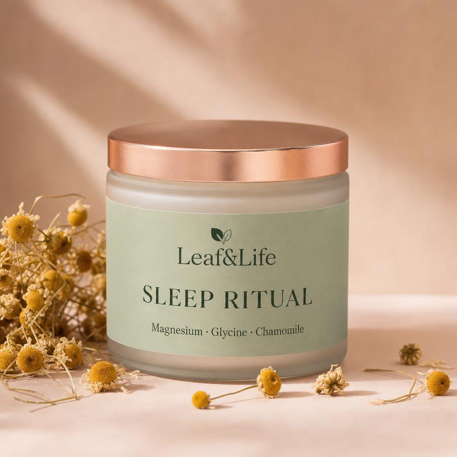 Sleep Ritual — A warm nightly blend of glycine, magnesium and chamomile.